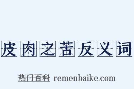 皮肉之苦反义词是什么意思的图片